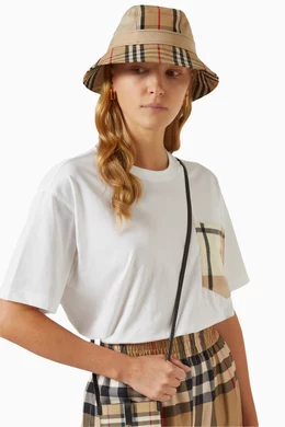 Buy Burberry Brown Supernova Vintage Check Panel Bucket Hat  display picture 2