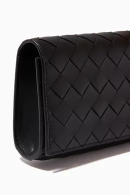 Bottega Veneta Black Woven Sunglasses Case Bottega Veneta Woven Leather Glasses Case in Black | Lyst main image 4