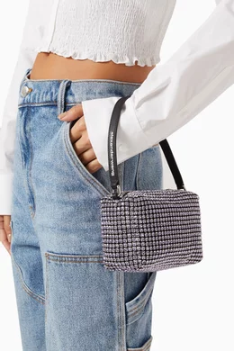 Buy Alexander Wang Purple Heiress Wangloc Bag in Rhinestone Mesh For Women Online Ounass Oman