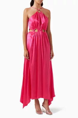 elliatt visitant maxi dress ELLIATT Visitant Maxi Dress in Hot Pink