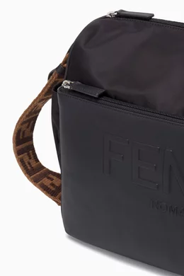 Buy Fendi Color Fendi Logo Diaper Bag in Leather Nylon Online for Kids Ounass Oman