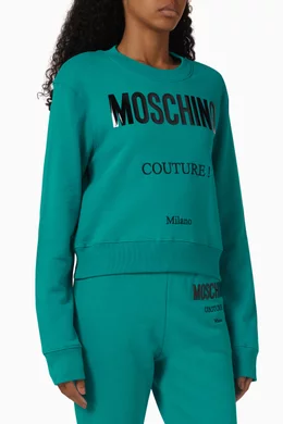 Buy Moschino Color Moschino Couture Sweatshirt in Organic Cotton For Women Online Ounass Oman