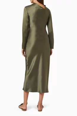 loro piana silk satin maxi dress Silk-satin Maxi Dress