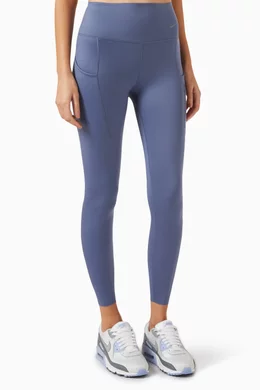 Buy Nike Blue Dri FIT Go Medium rise 7 8 Leggings in Stretch Jersey Online for Women Ounass Oman