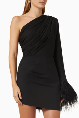 Buy Bronx Banco Black Fire Mini Dress in Crepe For Women Online