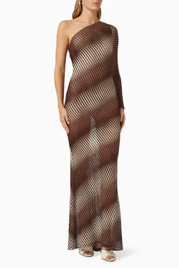 Buy Bronx and Banco Brown Electra Maxi Dress in Semi-sheer Knit For Women  Online | Ounass Oman