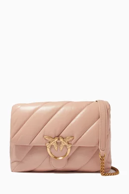 Buy PINKO Pink Big Love Puff Bag in Maxi Quilt Nappa For Women