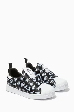 Buy adidas Black x Disney Superstar 360 Sneakers in Recycled Material For  Boys Online | Ounass Oman