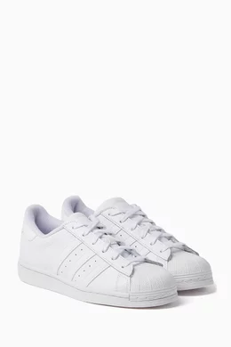 Buy adidas White Junior Holographic Superstar Sneakers For UNISEX Online Ounass Oman