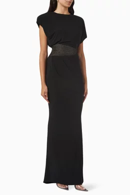 Buy Zhivago Black Bond Gown in Stretch Jersey For Women Online | Ounass Oman