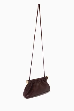 Buy NANUSHKA Brown The Bar Clutch Mini Bag in Vegan Leather For