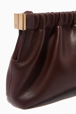 Buy NANUSHKA Brown The Bar Clutch Mini Bag in Vegan Leather For