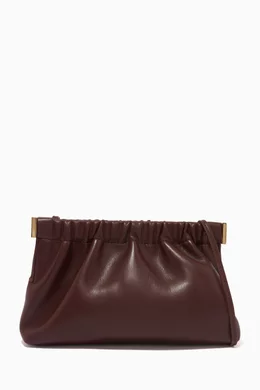 Buy NANUSHKA Brown The Bar Clutch Mini Bag in Vegan Leather For