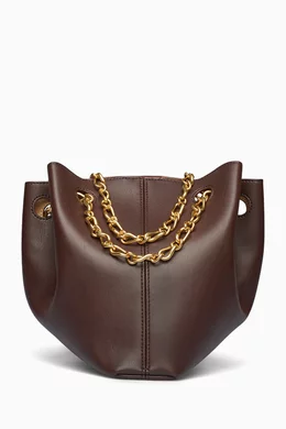 nanushka The Gather Bucket Bag in Brown Vegan Leather