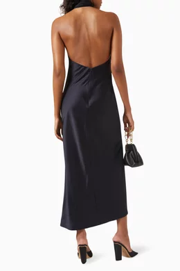 strapless maxi dress beach Sheer Slit for Vacation – Canary Houze Poly/Elastane blend Available in size: M Black Anne Klein Dress Color:DUSTY-PINK