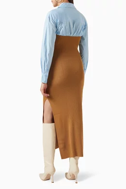 long sleeve tie neck dress The Chloe Long Sleeve Tie Dress L