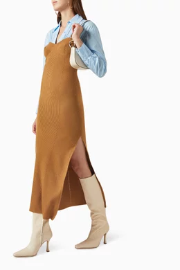 staud hazel long sleeve midi dress Staud Hazel Dress