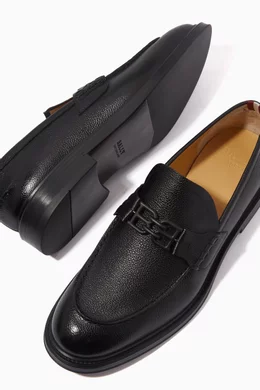 Buy Bally Black Nickolas Loafers in Leather For Men Online  display picture 3