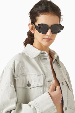 Loewe black flower sunglasses Flower sunglasses Black - LOEWE USA Official Website main image 3