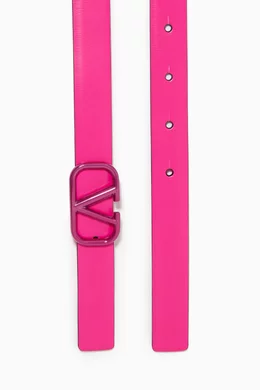 Buy Valentino Garavani Pink Valentino Garavani VLOGO Belt in  display picture 2