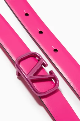 Buy Valentino Garavani Pink Valentino Garavani VLOGO Belt in  display picture 1