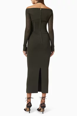 dion lee viscose jersey dress Buy Green Column Corset Midi in For Women Online Midi dress