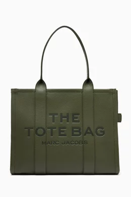 Buy Marc Jacobs Green The Large Tote Bag in Leather For Women