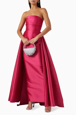 chinese dress ladies The Tiffany Maxi Dress in Magenta  Solace London