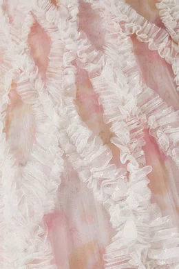 Buy Needle Thread Pink Rose Bluebell Ella Strapless Maxi Dress in Tulle For Women Online Ounass Oman
