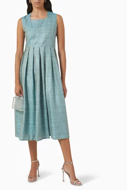 Buy House of THL Blue Elizabeth Front Open Jacket with Bouffant Dress For  Women Online | Ounass Oman