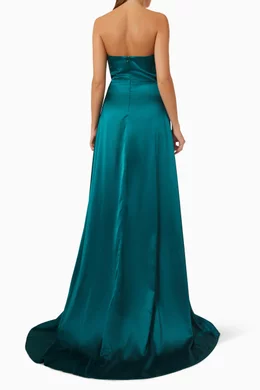 elle zeitoune emerald green dress Sage Sleeveless Tea Length Mismatched Bridesmaid Dresses, Dress C main image 1