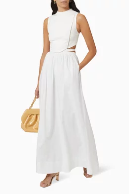 chinese dress ladies Martina Maxi Dress | Ivory