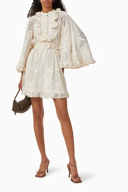 zimmermann tiggy lace dress Zimmermann - Ivory Tiggy Lace Midi Dress