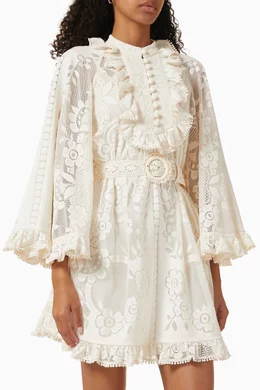 chinese dress ladies ZIMMERMANN Tiggy Lace Mini Tunic