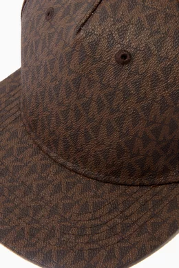 Michael Kors Brown Signature Monogram Baseball Cap MICHAEL KORS Baseball MK Logo Baseball Cap Brown Signature  main image 2