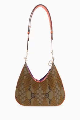 Buy Gucci Neutral Gucci Attache Large Shoulder Bag in GG Patchwork Canvas For Women Online Ounass Oman