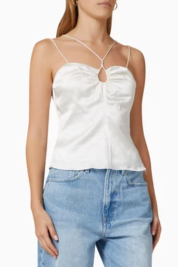 Frame satin keyhole top discount