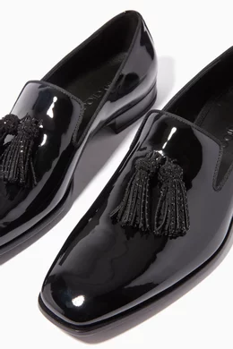 Jimmy Choo Glossy Black Tassel Loafers Jimmy Choo Men main image 3