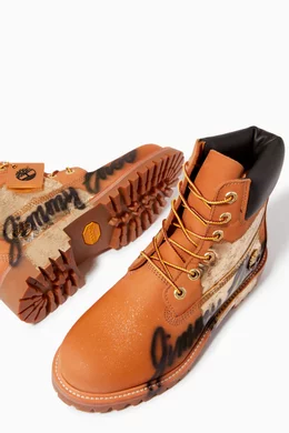 Buy Jimmy Choo Neutral x Timberland Graffiti-logo Ankle  display picture 3