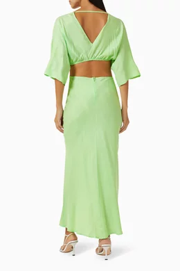 Buy Suboo Green Halley Cross-over Dress For Women Online | Ounass Oman