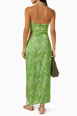 Buy Suboo Green Orbit Cut-out Dress in Viscose For Women Online | Ounass  Oman
