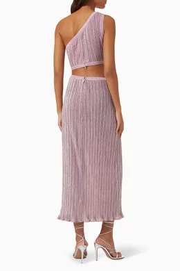 Buy Suboo Pink Mars Cut-out Maxi Dress in Lurex-knit For Women Online |  Ounass Oman