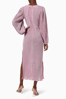 Buy Suboo Pink Mars Cut-out Maxi Dress in Lurex-knit For Women Online |  Ounass Oman