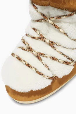 Buy Moon Boot Brown LAB69 Icon Boots in Shearling For Women Online