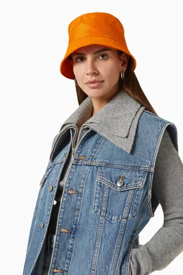 Bottega Veneta Intreccio Jacquard Nylon Hat in Tangerine Bottega Veneta Size: S / Hat Intreccio Jacquard Nylon in  main image 4