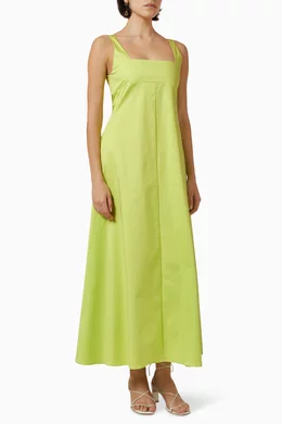 bondi born green dress Buy Malta A-line Maxi in Stretch Cotton For Women Online SCHL003023_B_L