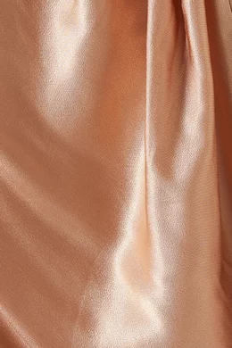 la lune asymmetrical gathered maxi dress desert rose La Lune Asymmetrical Gathered Maxi Dress | Desert Rose | Dresses main image 0