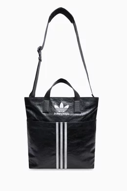 Buy Balenciaga Black Adidas North-South Tote Bag in Leather For