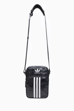 Buy Balenciaga Black Adidas Small Crossbody Messenger Bag in Leather For Men Online Ounass Oman