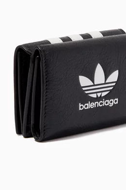 Buy Balenciaga Black x Adidas Logo Mini Wallet in Leather For Men Online Ounass Oman